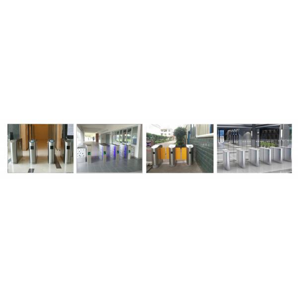 Anti-Tailing With LED Indicator Automatic Access Control Double Motor Sliding Turnstile Barrier Gate