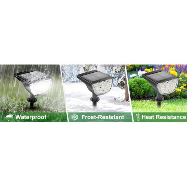 IP67 7000K LED Solar Landscape Spotlights
