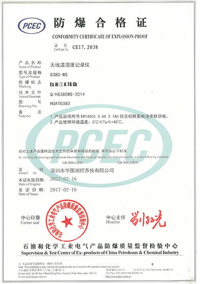 High grade temperature humidity data logger with explosion proof certificate