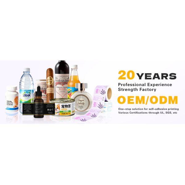 Versatile Custom Waterproof Labels Packaging Multi-Purpose Adhesive Stickers for Small Vial Glass Bottles