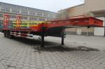12M Length 3 Axles Lowboy Gooseneck Trailers With 2 / 3 Inch Bolted Type Kingpin