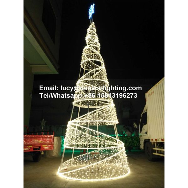led spiral christmas tree