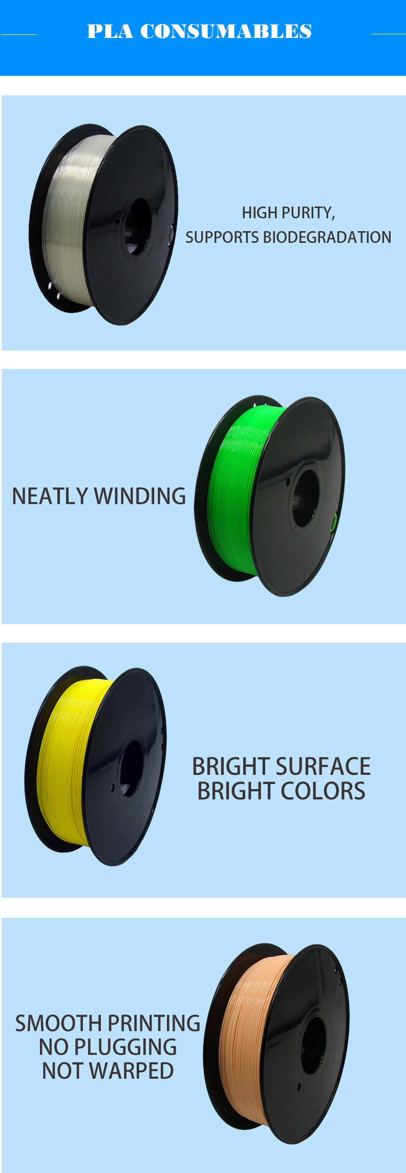 China's Premium Quality Fluor Red ABS PLA Filament New Technology 3D Printer Plastic Rods