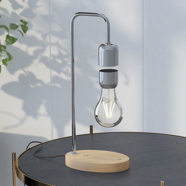 Magnetic Levitating Floating Wireless LED Light Bulb with Wireless Charger for Desk Lamp Home Room Office Decor Unique G