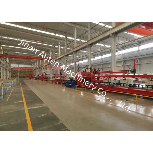 25 Modules CNC Light Truck Beam Punching Machine With Thick Longitudinal Beams 8000mm Length
