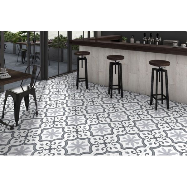 Light Gray 250x250mm Ceramic Rustic Tile for Indoor Floor