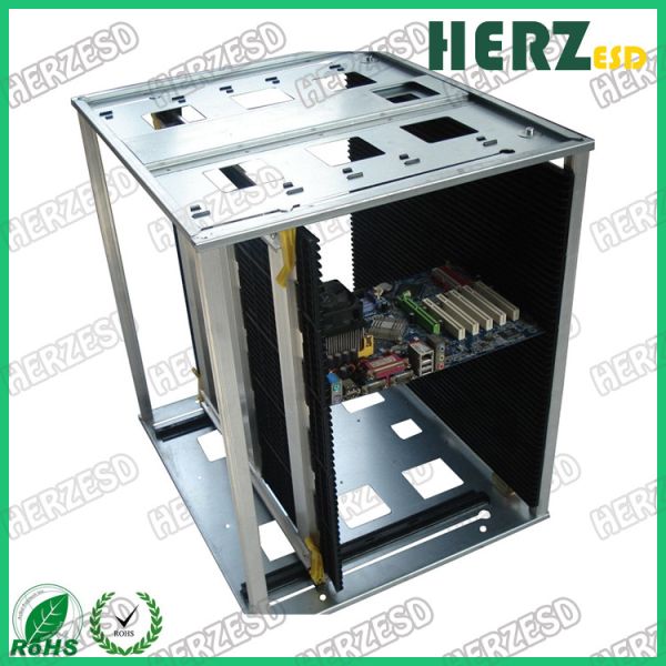 Customizable SMT Antistatic ESD PCB Magazine Rack Depth 4mm