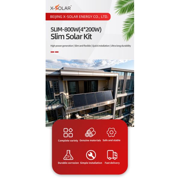 800W 1200W Home Solar Balcony Power System Plant Balkon Kraftwerk Solar System thin flexible solar panels