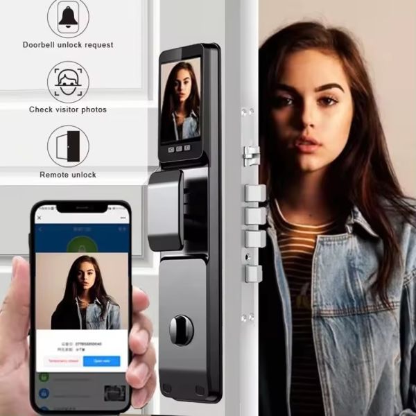 Glomarket 3d Face Recognition Fingerprint Tuya Wifi Digital Smart Lock