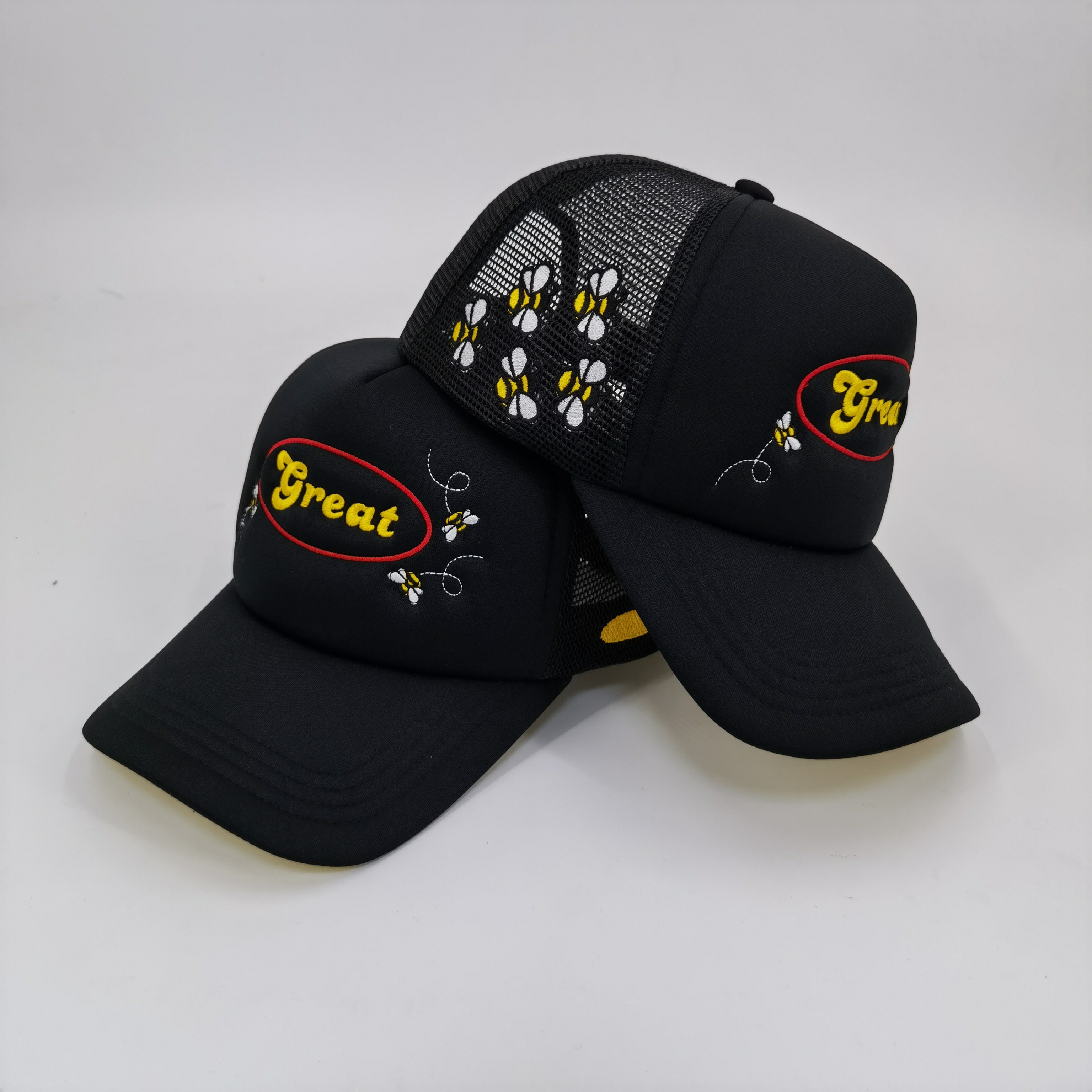 Embroidery Baseball Unisex Snapback Trucker Hat Snapback Cap Breathable