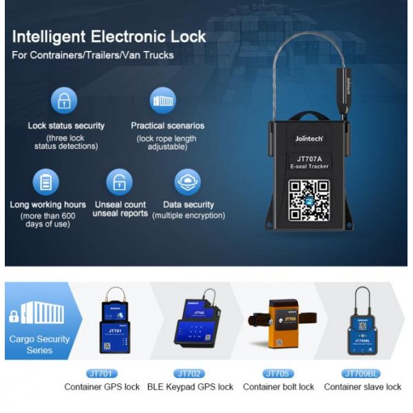 Jointech JT707A Portable Shockproof GPS Container Security Smart Seal CE Certification Approved
