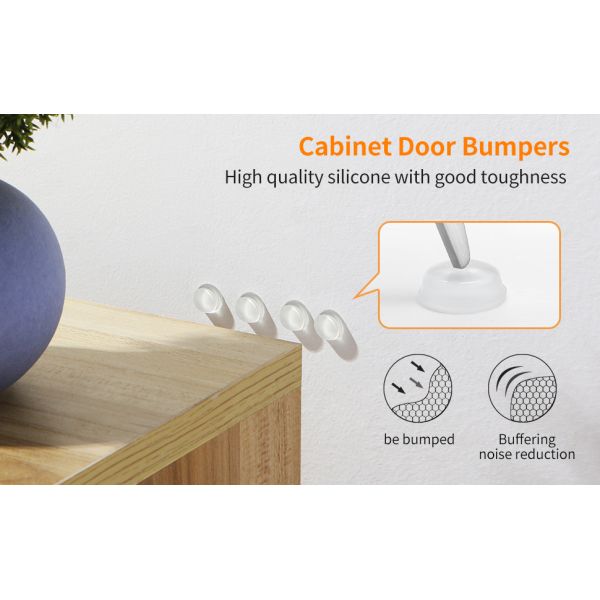 Super High Viscosity Self-Adhesive Clear Rubber Door Stoppers Square Pattern Cabinet & Drawer Bumpers