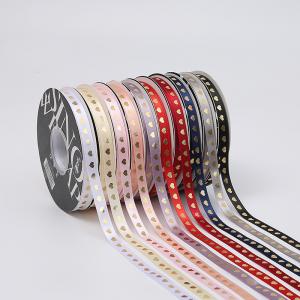 China Heart Shape Design Satin Ribbon For Gift Wrapping Christmas Decoration 10mm Width on sale