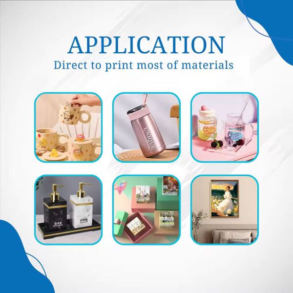 8 Channel Printhead Digital UV Flatbed Printer For Acrylic Metal Gloss Plastic Material Printing