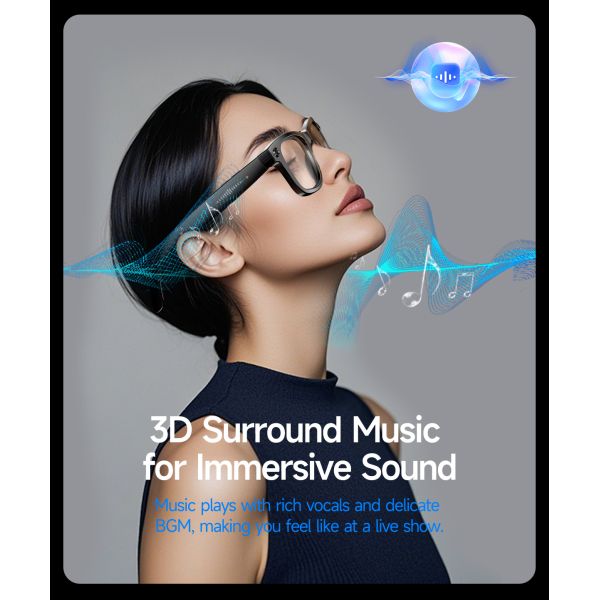 AI Smart Glasses For Men And Women With Chat GPT, Bluetooth Translation Glasses With 164 Languages And Color-Change Lens, Music Playback, Hands-Free