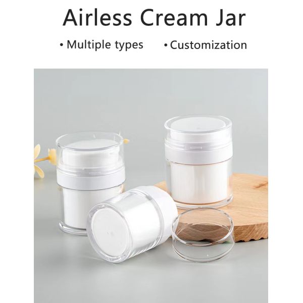 15/30/50/100ml Airless Pump Bottle with Removable Inner Liner Refillable Cartridge and Precise 0.2g per Press