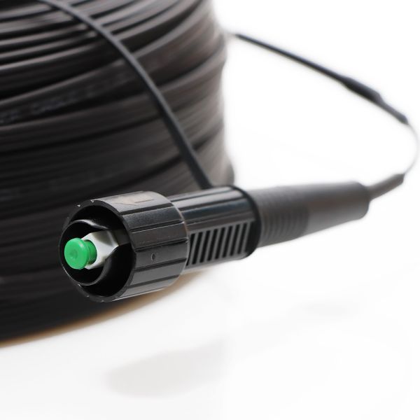 FTTH Outdoor Drop Cable MINI SC/APC Simplex SM G657A1 Fiber Optic Pigtail 100m
