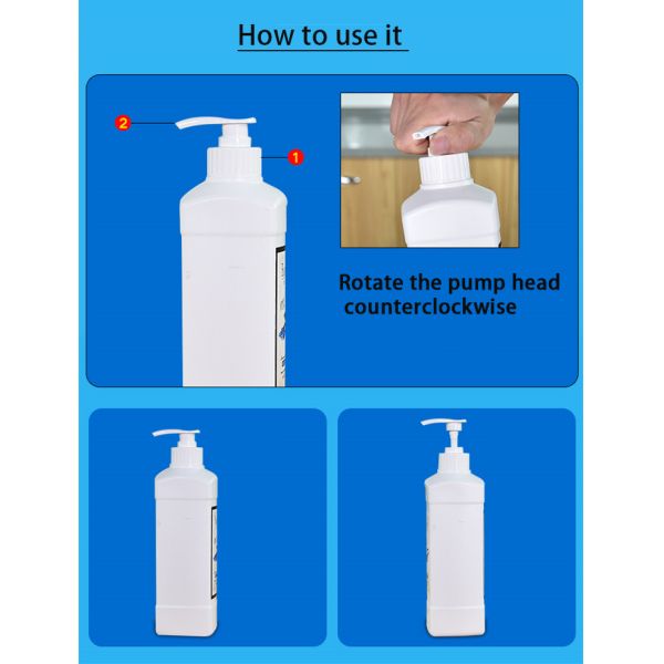Square Hand Pressed Pump Lotion Cream Container Liquid Soap Plastic Bottle for Shampoo