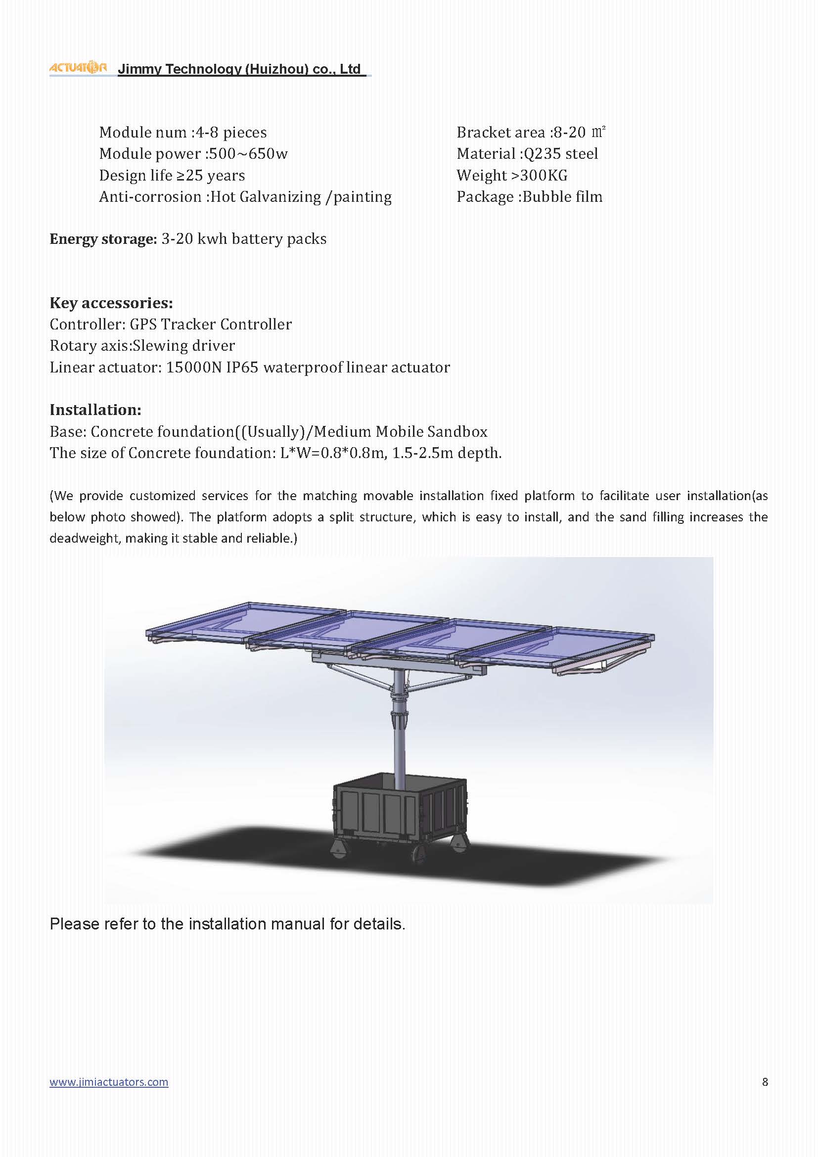 6 Panels 3kw Astro Controller With APP Wind Withstand Dual Axis Solar tracker Kit Automatic Completed Solar Tracking Systems