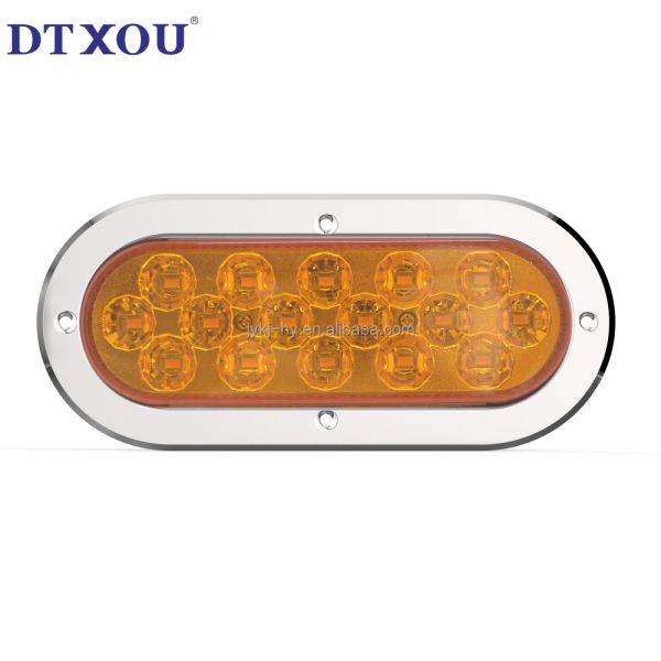 DC12V 24V Multi-voltage 6 Inch Oval Led Stop Turn Tail Lights for Multi-voltage Trucks