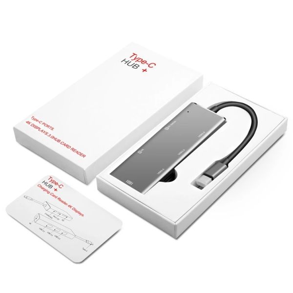 Smart Phone 7 In 1 SD TF Card Reader Multiple USB C HUB