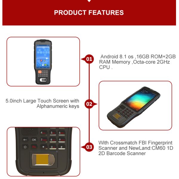 Speedata PDA Biometric Fingerprint Scanner data collector Water Proof