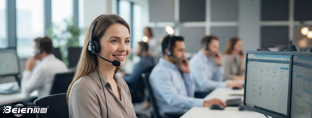 A Series Lightweight Wired Call Center Headset With Mic