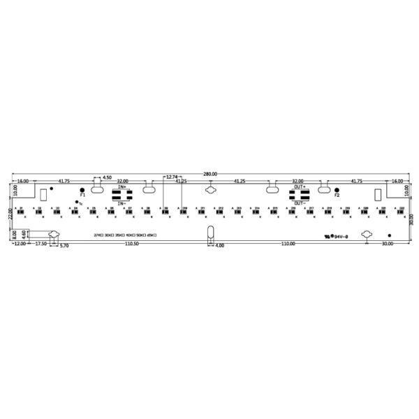 Zhaga 1f Linear PCB LED Module SMD2835 SMT PCBA For Ceiling Light LED Module