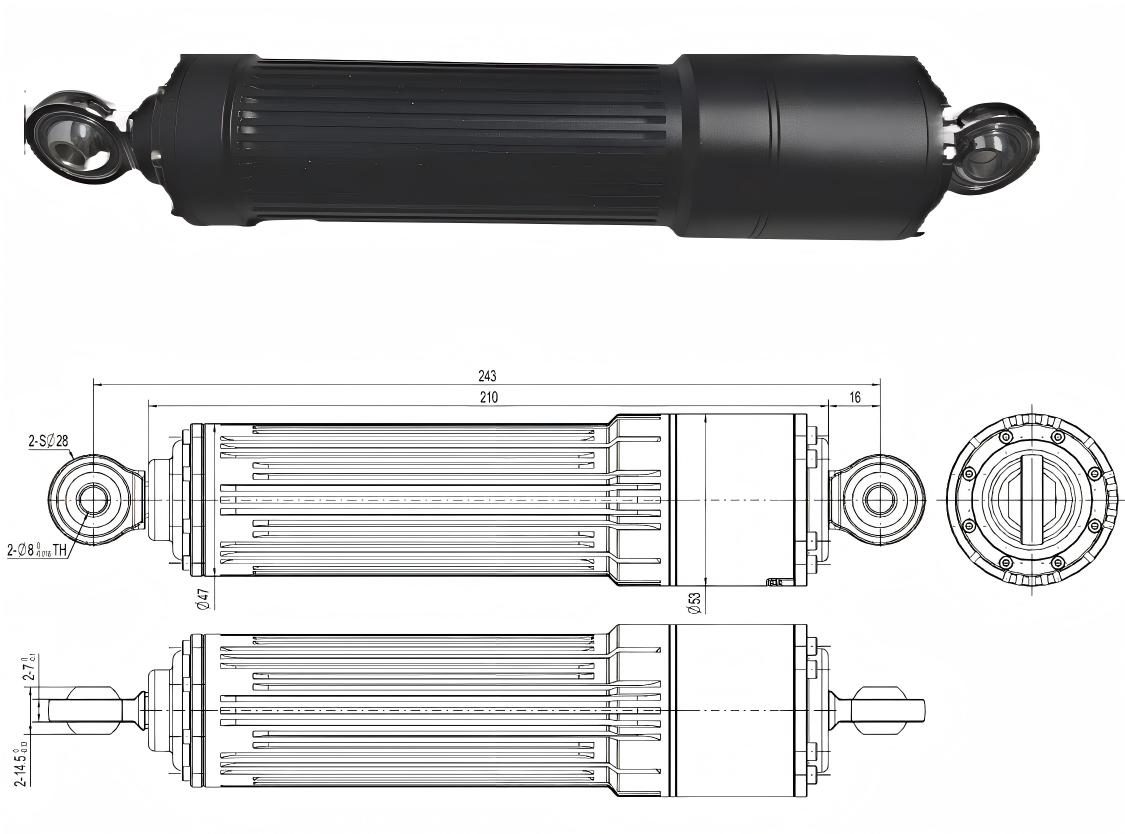 Humanoid Lower Leg Joint Linear Actuator-5000N