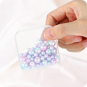 Mini Clear Plastic Beads Storage Box Small Empty Organizer Box with Hinged Lid for Storage of Small Items, Jewelry