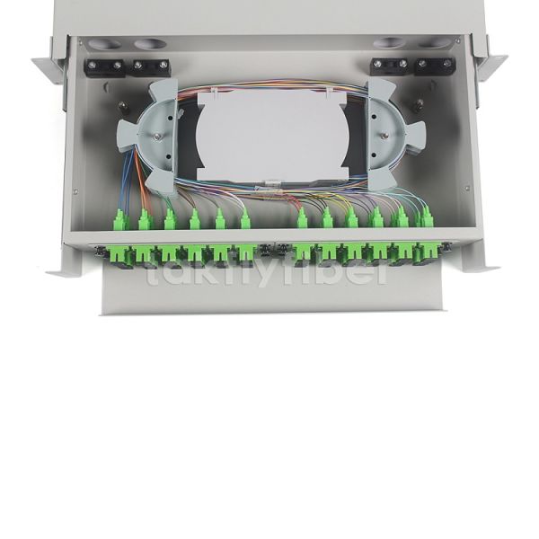 48 SC Simplex Port Rack Mount Sliding Fiber Optic Patch Panel 2U 19 Inch