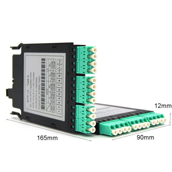 Ultra High Density Fiber Optic Patch Panel MPO/MTP Cassette Module With Quad LC Adapters