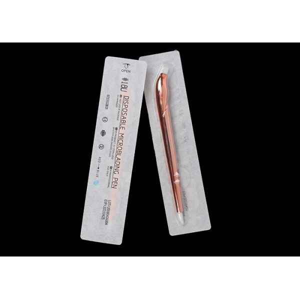 Champagne Disposable Microblading Pen Microblading Eyebrow Tattoo Pen