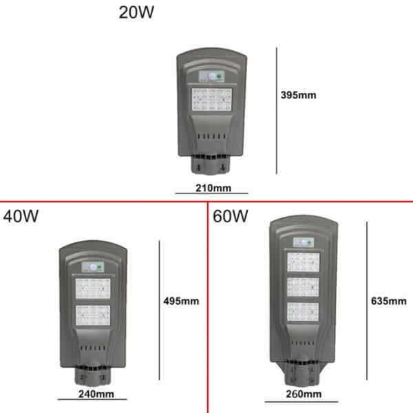 20W 2000 Lumens Solar LED Street Lights