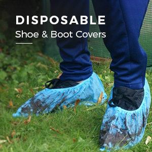 Extra Thick Disposable Shoe & Boot Covers | Durable & Water Resistant Booties | Anti-Slip | One Size Fits Most