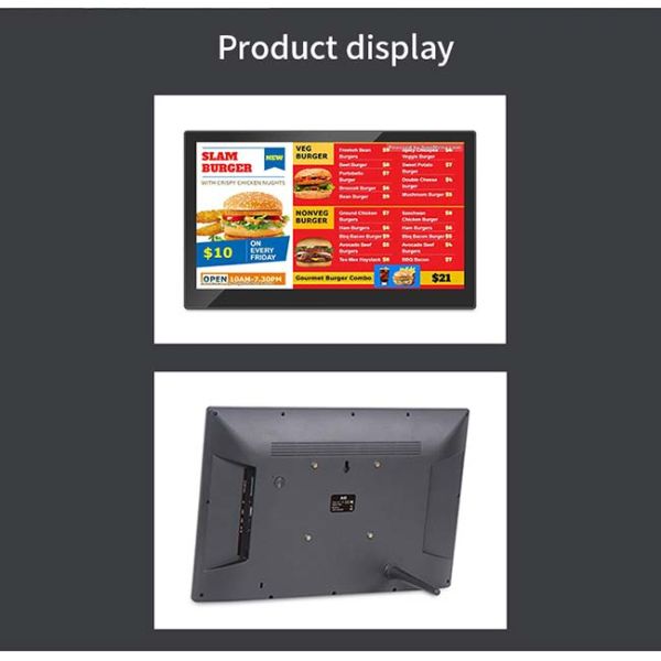 High Brightness Wall Mounted Digital Signage All In One With IPS Panel