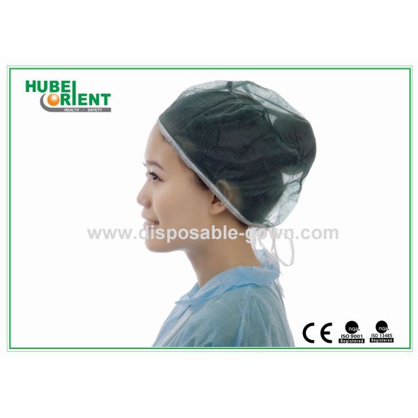 Non Irritating SMS Disposable Head Cap With Ties