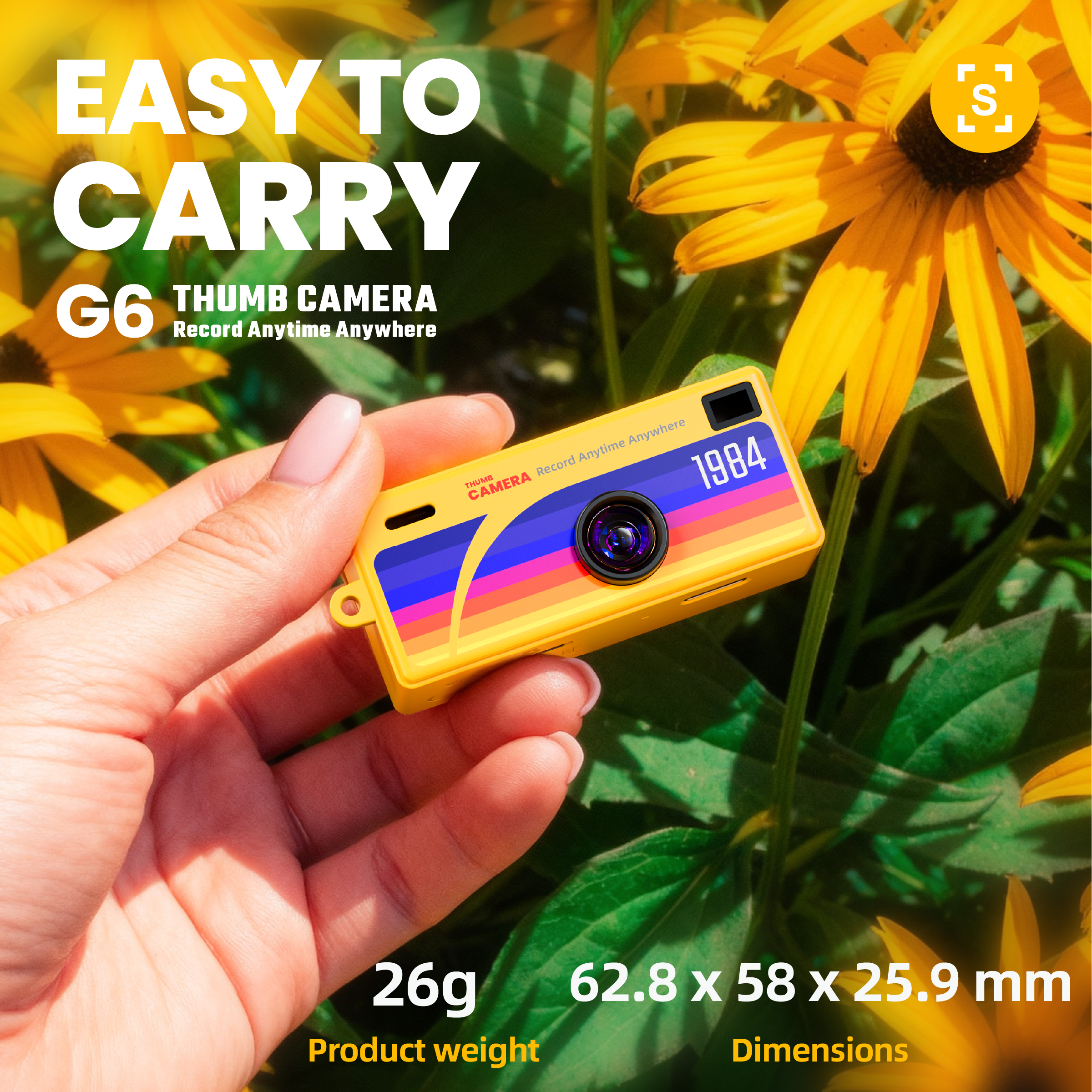 G6 Mini Camera 1080P HD Recording 0.96inch TFT LCD Screen AF Autofocus