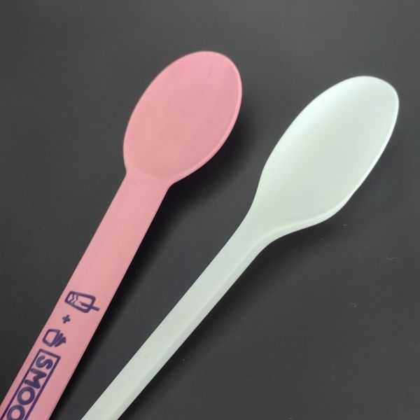 PLA Composable Customized Spoons Fork Knife For Ice Cream Shops