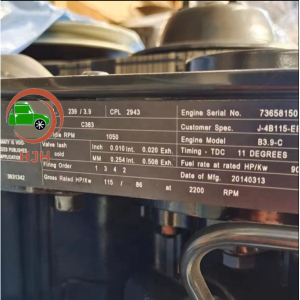 4BT3.9-C80 Standard Complete Engine Assembly Construction Diesel Engine for Excavator