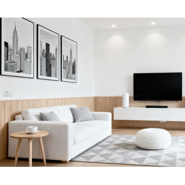 PC Material 6w with Relay Volume Controller White Color Wall Mounted