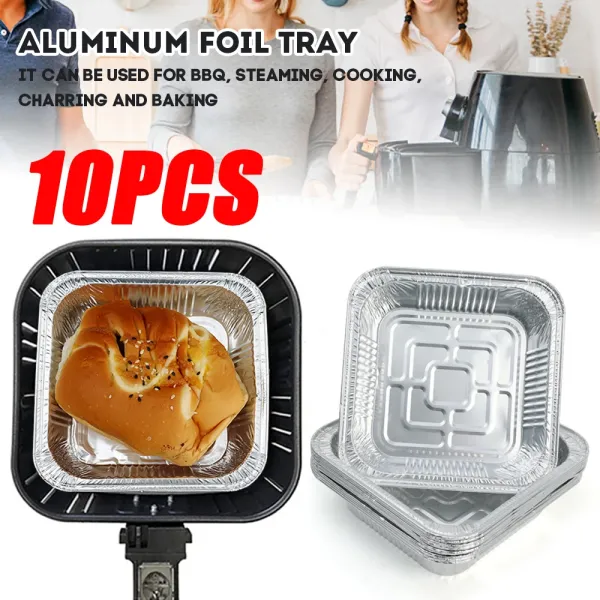 Thickened Rectangular Aluminum Foil Pan Container for Take-out and Baking without Logo
