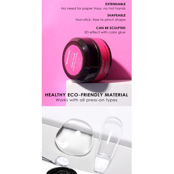 Professional Soft Gel Tips Stick Glue Private logo Solid Extension Tips Hard Gel with 3D Flower Nail Art Gel