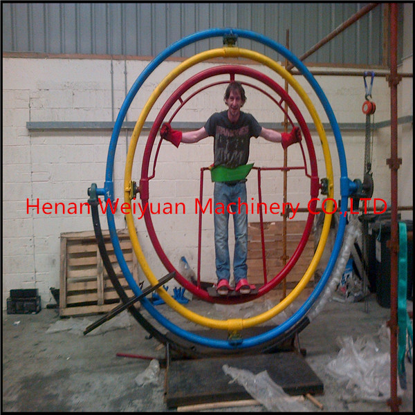 high quality thrilling park amusement 3d stand up human gyroscope rides bottom price