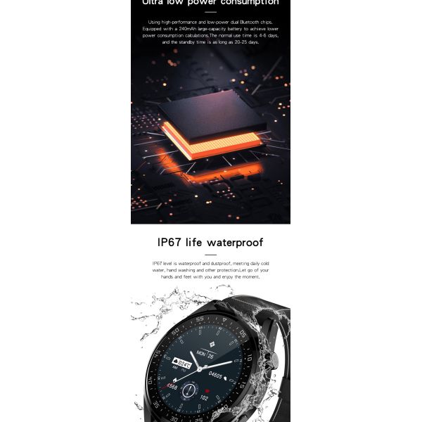 SG2 Clip Charging Wallpaper Smartwatch Round 280mAh Android