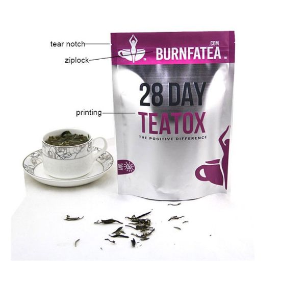 Printed Mylat Tea Bag Packaging With k , Custom Reclosable Tea Packaging Doy Pack