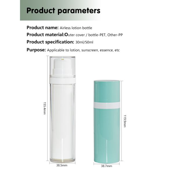 30ml 50ml Replacement PET airless bottle