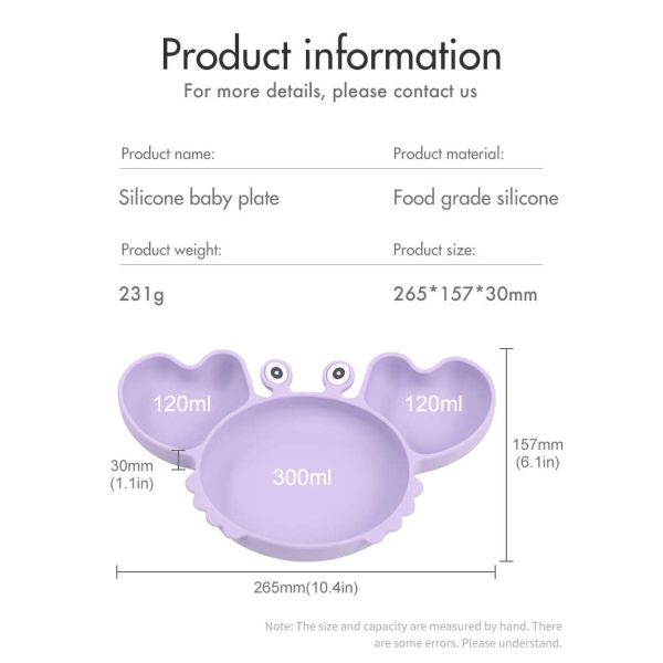 Round 3 Years Old Silicone Dinnerware Set Microwave Safe Soft