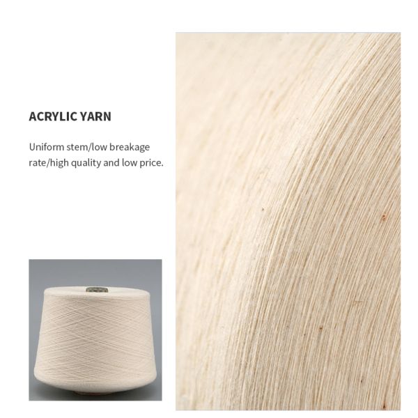 Wool Mixed Polyester/Acrylic High Spandex Brushed Blended Yarns Bulk Soft 5Ply 35% Knitting Milk Bulk Acrylic Yarn for Knitting