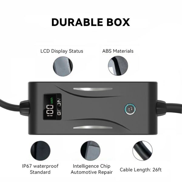 Adjustable Portable EV Charging Cable Type 2 Ev Charger 16A 3.3kW